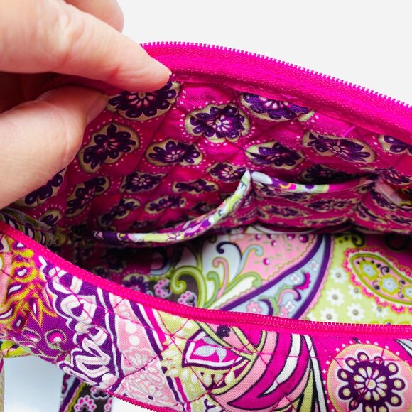 Vera Bradley Floral Quilted Crossbody Bag With Adjustable Strap Paisley Pattern - Picture 9 of 16